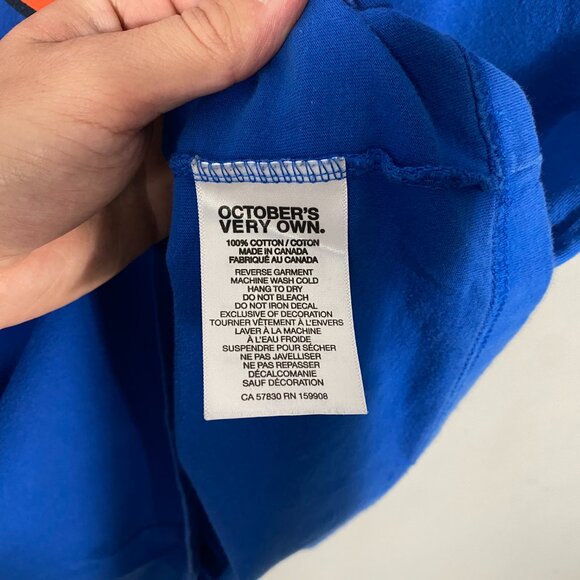 Octobers Very Own FW20 "Hot Skulls" Graphic Tee Sapphire Blue men's size small - Picture 6 of 7